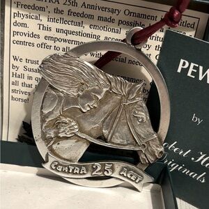 Pewter by Robert Hall 25th anniversary horse ornament Cantra 🇨🇦